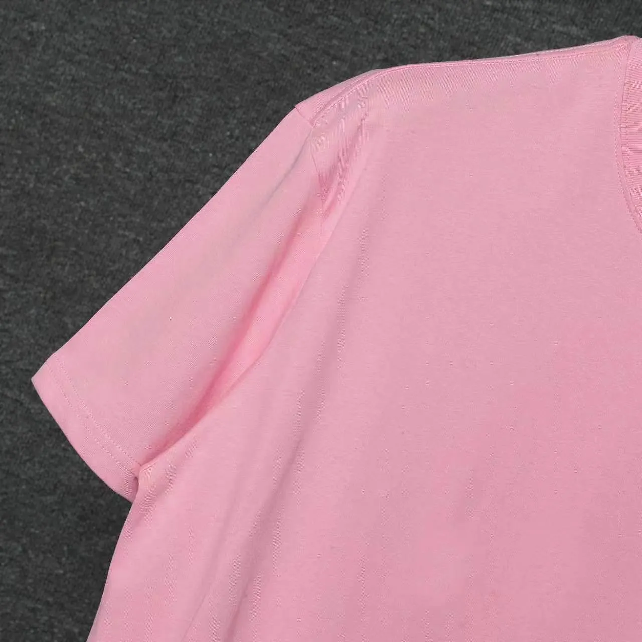 26ss CASABLANCA original printing process short-sleeved T-shirt original development using high-density double yarn pure cotton fabric upper body soft and comfortable color Black White Dark Green color Orange Pink Blue Royal Blue color cigarette powder 8 colors Sizes S M L XL